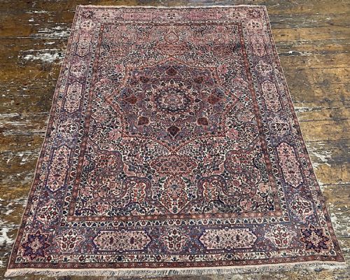 ANTIQUE KIRMAN LAVAR CARPET 340M X 255M - ADDITIONAL PHOTO 3