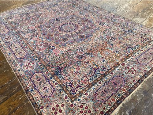 ANTIQUE KIRMAN LAVAR CARPET 340M X 255M - ADDITIONAL PHOTO 5