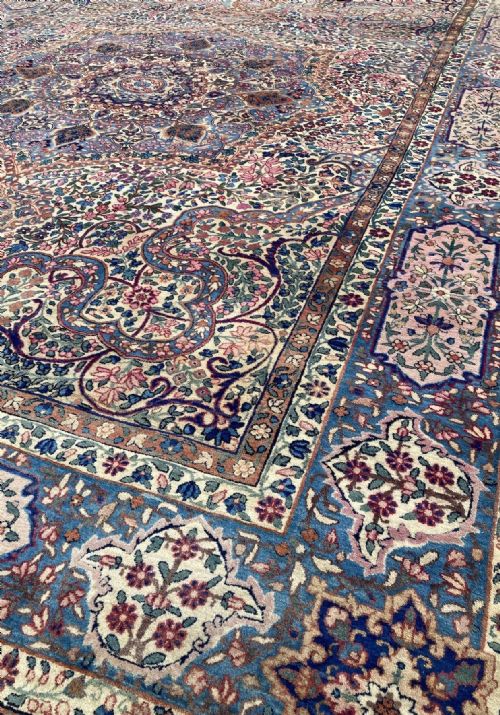 ANTIQUE KIRMAN LAVAR CARPET 340M X 255M - ADDITIONAL PHOTO 8
