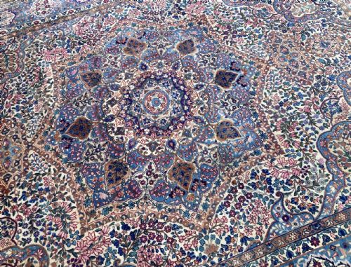 ANTIQUE KIRMAN LAVAR CARPET 340M X 255M - ADDITIONAL PHOTO 10