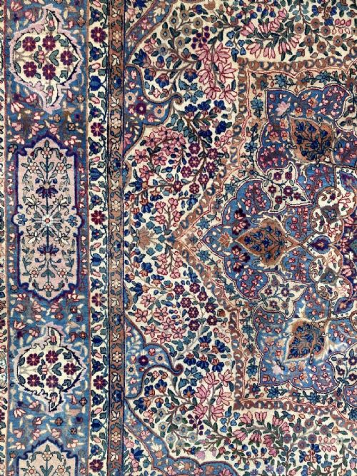 ANTIQUE KIRMAN LAVAR CARPET 340M X 255M - ADDITIONAL PHOTO 12