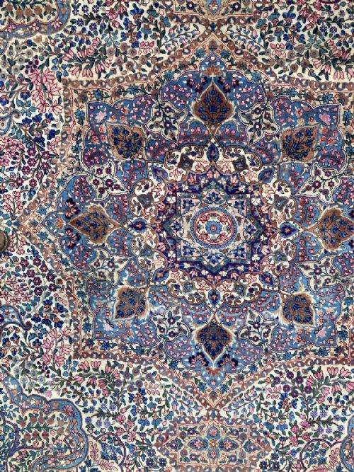 ANTIQUE KIRMAN LAVAR CARPET 340M X 255M - ADDITIONAL PHOTO 13