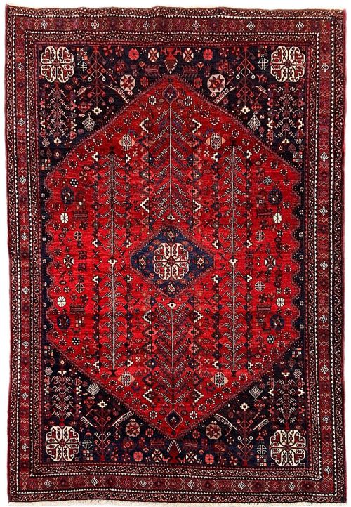 antique abadeh rug 205m x 143m - CATEGORY: ANTIQUE RUGS - DATED 1920
