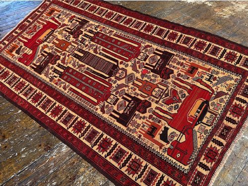 VINTAGE KURDISH SOUMAKH RUG 223M X 130M - ADDITIONAL PHOTO 5
