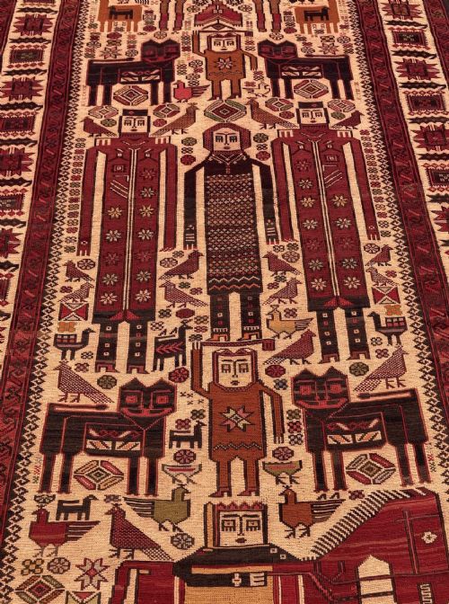 VINTAGE KURDISH SOUMAKH RUG 223M X 130M - ADDITIONAL PHOTO 7