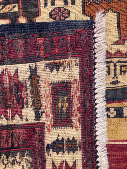 VINTAGE KURDISH SOUMAKH RUG 223M X 130M - ADDITIONAL PHOTO 17