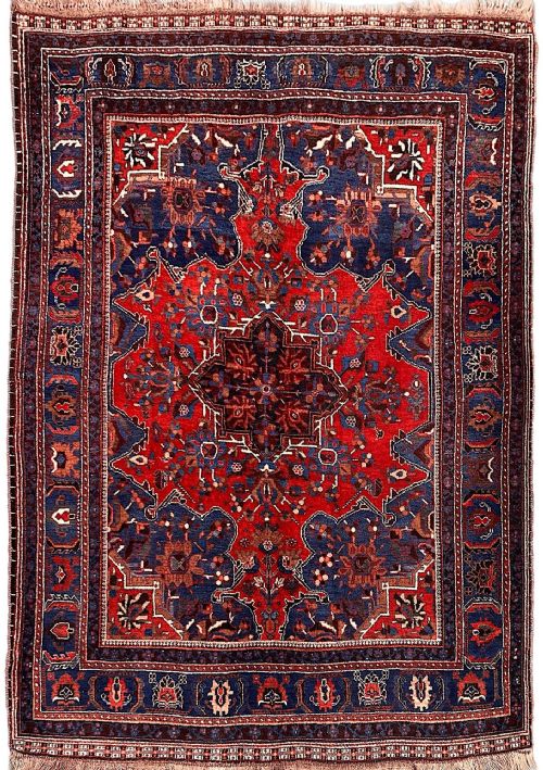 antique qashqai rug 220m x 151m - CATEGORY: ANTIQUE RUGS - DATED 1910
