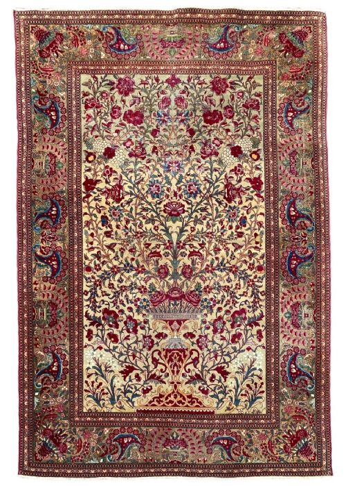 Antique Isfahan Rug 2.04m X 1.38m