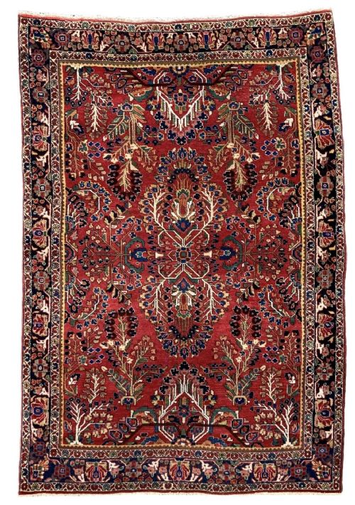 antique sarouk rug 158m x 106m - CATEGORY: ANTIQUE RUGS - DATED 1900