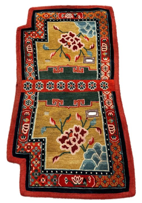 ANTIQUE TIBETAN HORSE SADDLE COVER 124M X 067M - ADDITIONAL PHOTO 1