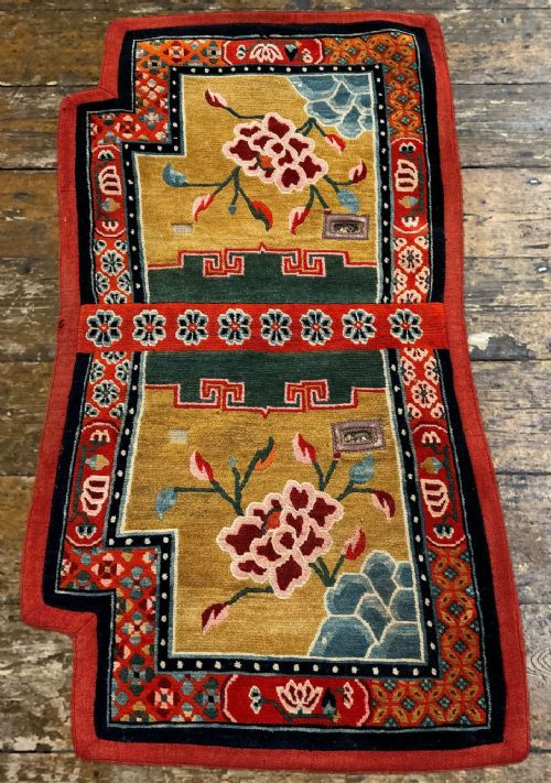 ANTIQUE TIBETAN HORSE SADDLE COVER 124M X 067M - ADDITIONAL PHOTO 3