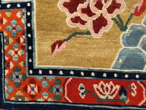 ANTIQUE TIBETAN HORSE SADDLE COVER 124M X 067M - ADDITIONAL PHOTO 5