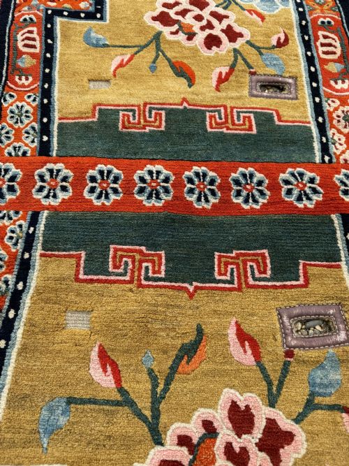 ANTIQUE TIBETAN HORSE SADDLE COVER 124M X 067M - ADDITIONAL PHOTO 6