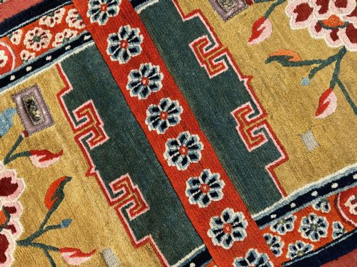 ANTIQUE TIBETAN HORSE SADDLE COVER 124M X 067M - ADDITIONAL PHOTO 11