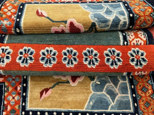 ANTIQUE TIBETAN HORSE SADDLE COVER 124M X 067M - ADDITIONAL PHOTO 16