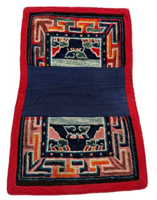 ANTIQUE TIBETAN HORSE SADDLE COVER 100M X 060M - ADDITIONAL PHOTO 1