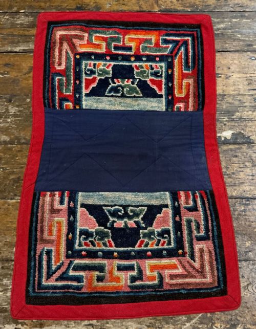 ANTIQUE TIBETAN HORSE SADDLE COVER 100M X 060M - ADDITIONAL PHOTO 3