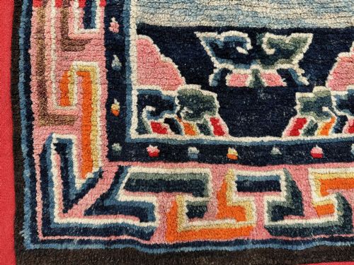 ANTIQUE TIBETAN HORSE SADDLE COVER 100M X 060M - ADDITIONAL PHOTO 5