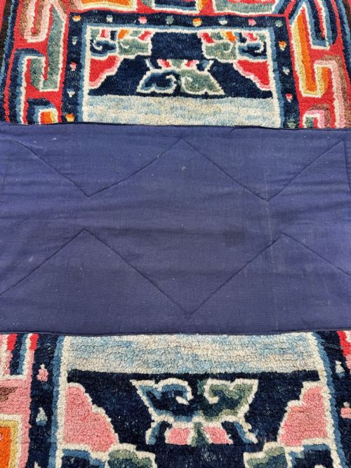 ANTIQUE TIBETAN HORSE SADDLE COVER 100M X 060M - ADDITIONAL PHOTO 6