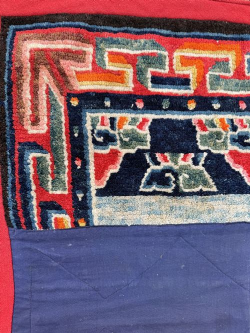 ANTIQUE TIBETAN HORSE SADDLE COVER 100M X 060M - ADDITIONAL PHOTO 9