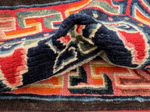 ANTIQUE TIBETAN HORSE SADDLE COVER 100M X 060M - ADDITIONAL PHOTO 13