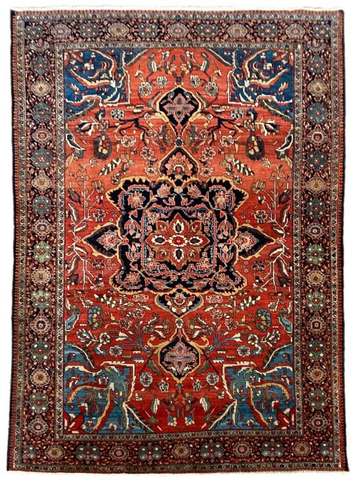 antique sarouk rug 195mx 131m - CATEGORY: ANTIQUE RUGS - DATED 1900