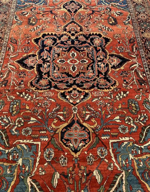 ANTIQUE SAROUK RUG 195MX 131M - ADDITIONAL PHOTO 4