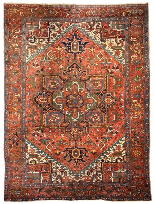 antique heriz carpet 341m x 242m - CATEGORY: ANTIQUE RUGS - DATED 1920