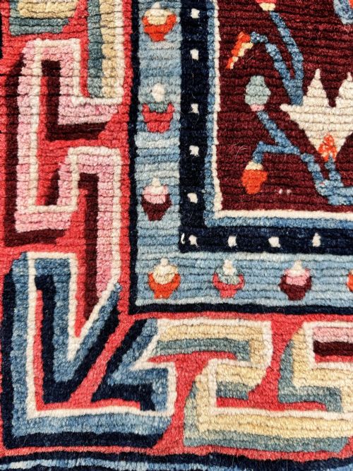 ANTIQUE TIBETAN MEDITATION MAT 063M X 053M - ADDITIONAL PHOTO 6