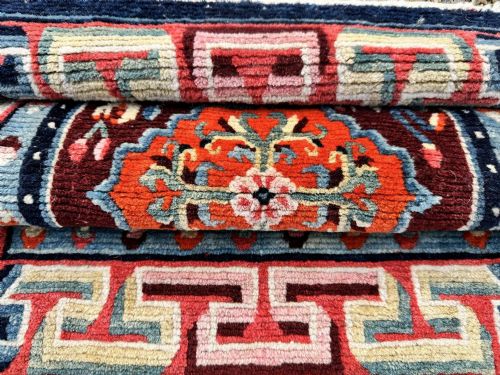 ANTIQUE TIBETAN MEDITATION MAT 063M X 053M - ADDITIONAL PHOTO 13