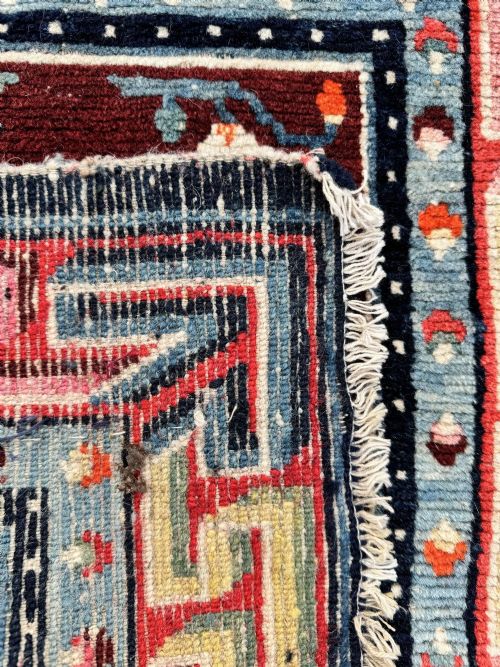 ANTIQUE TIBETAN MEDITATION MAT 063M X 053M - ADDITIONAL PHOTO 15