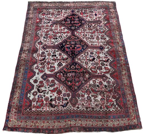 ANTIQUE TRIBAL KHAMSEH RUG 214M X 154M - ADDITIONAL PHOTO 1
