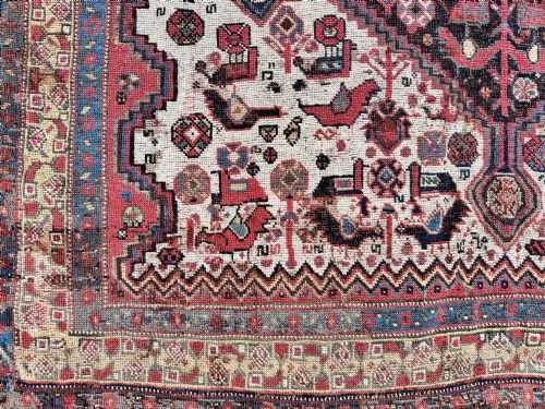 ANTIQUE TRIBAL KHAMSEH RUG 214M X 154M - ADDITIONAL PHOTO 6
