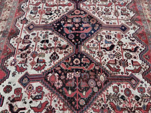 ANTIQUE TRIBAL KHAMSEH RUG 214M X 154M - ADDITIONAL PHOTO 7