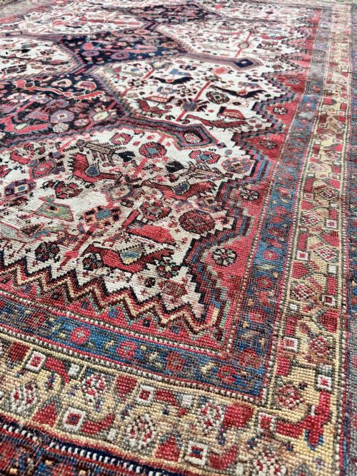 ANTIQUE TRIBAL KHAMSEH RUG 214M X 154M - ADDITIONAL PHOTO 8