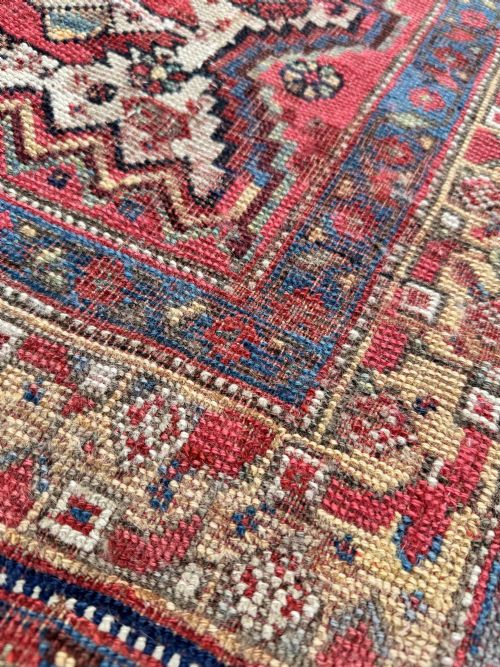 ANTIQUE TRIBAL KHAMSEH RUG 214M X 154M - ADDITIONAL PHOTO 9