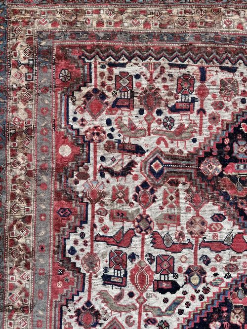 ANTIQUE TRIBAL KHAMSEH RUG 214M X 154M - ADDITIONAL PHOTO 11
