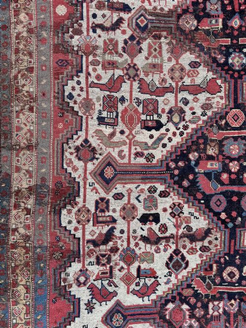 ANTIQUE TRIBAL KHAMSEH RUG 214M X 154M - ADDITIONAL PHOTO 12