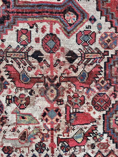 ANTIQUE TRIBAL KHAMSEH RUG 214M X 154M - ADDITIONAL PHOTO 14