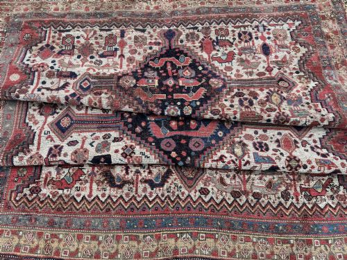 ANTIQUE TRIBAL KHAMSEH RUG 214M X 154M - ADDITIONAL PHOTO 15