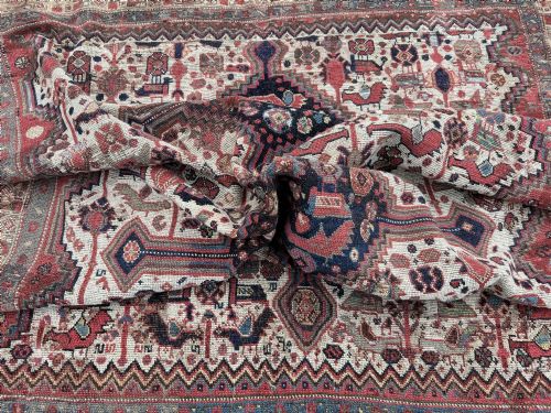 ANTIQUE TRIBAL KHAMSEH RUG 214M X 154M - ADDITIONAL PHOTO 16