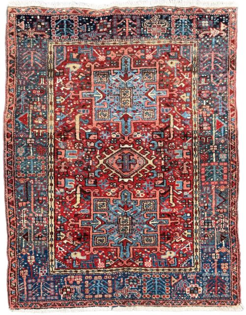 antique heriz rug 137m x 107m - CATEGORY: ANTIQUE RUGS - DATED 1900