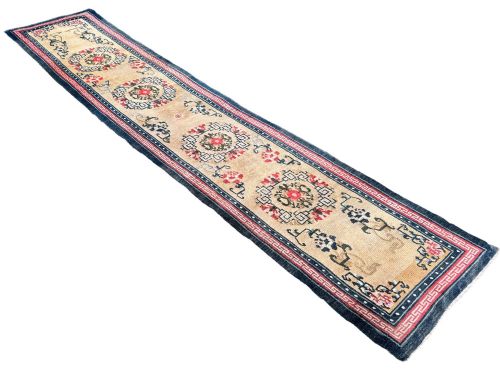 ANTIQUE TIBETAN RUNNER 403M X 081M - ADDITIONAL PHOTO 2