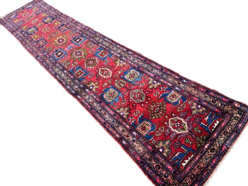 ANTIQUE HAMADAN RUNNER 404M X 084M - ADDITIONAL PHOTO 4