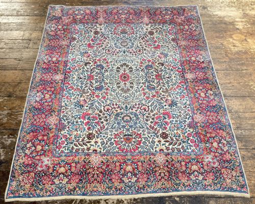 ANTIQUE KIRMAN LAVAR CARPET 300M X 245M - ADDITIONAL PHOTO 2