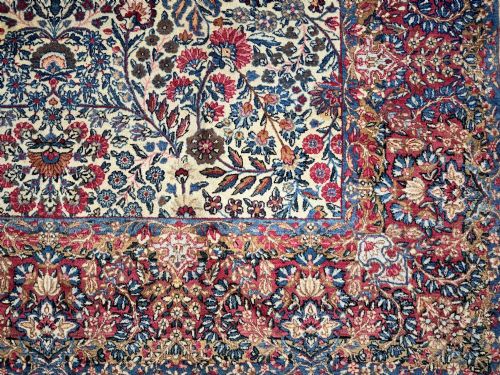 ANTIQUE KIRMAN LAVAR CARPET 300M X 245M - ADDITIONAL PHOTO 6