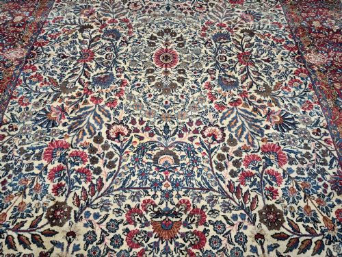ANTIQUE KIRMAN LAVAR CARPET 300M X 245M - ADDITIONAL PHOTO 7