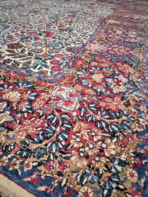 ANTIQUE KIRMAN LAVAR CARPET 300M X 245M - ADDITIONAL PHOTO 8