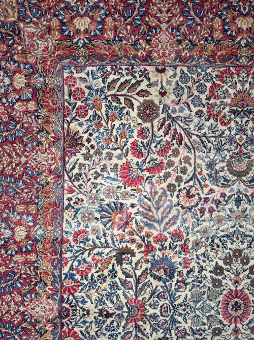 ANTIQUE KIRMAN LAVAR CARPET 300M X 245M - ADDITIONAL PHOTO 11