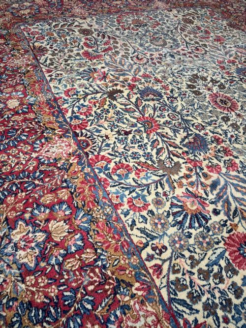 ANTIQUE KIRMAN LAVAR CARPET 300M X 245M - ADDITIONAL PHOTO 13